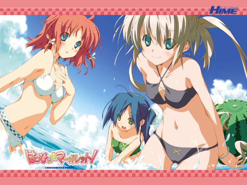 rindou saki, nishinomiya shizuru, and amagahara inaho (happy margaret!) drawn by kokonoka