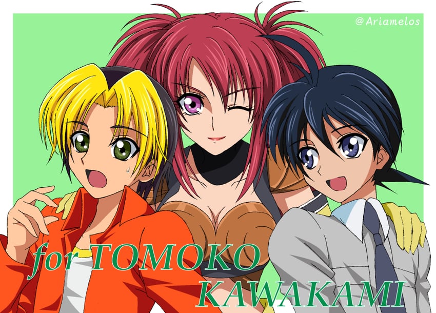 shindou hikaru, kawakami tomoko, hinata fuyuki, and nanaly fletch (tales of and 4 more) drawn by ariamelos