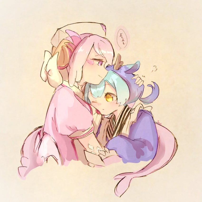laundry dragonmaid and nurse dragonmaid (yu-gi-oh!) drawn by tanuki_sanbou