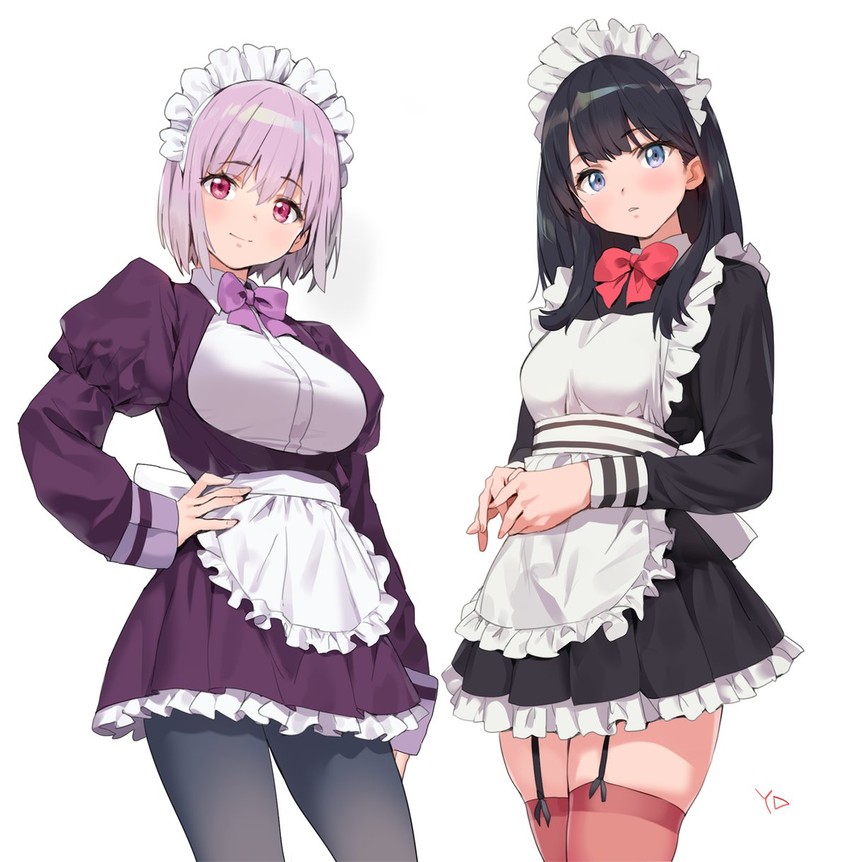 takarada rikka and shinjou akane (gridman universe and 1 more) drawn by yd_(orange_maru)