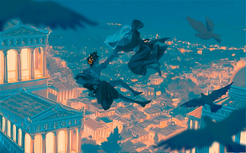 zagreus and thanatos (hades and 1 more) drawn by zheyuanyuan