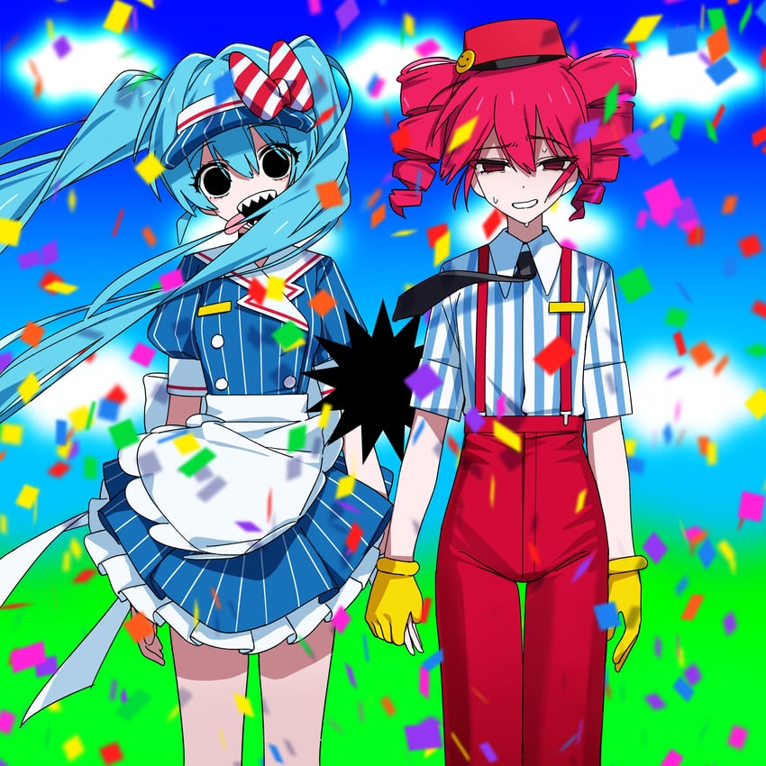 hatsune miku and kasane teto (vocaloid and 2 more) drawn by channel_(caststation)