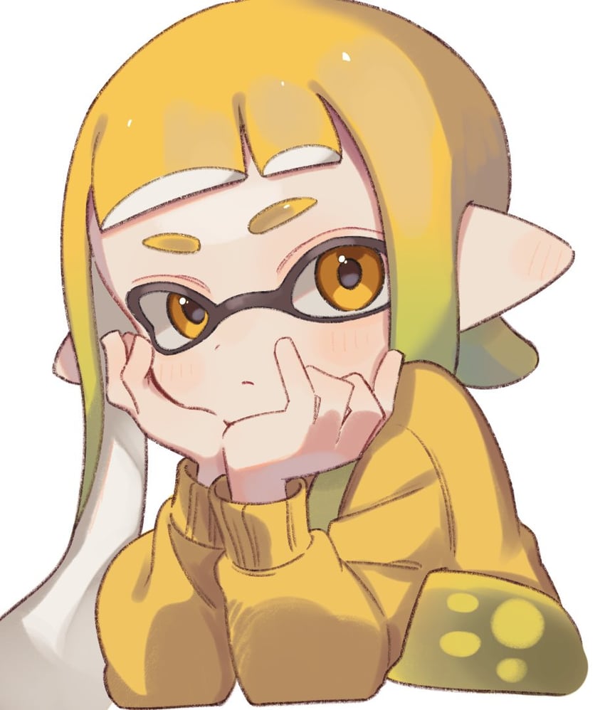 inkling player character and inkling girl (splatoon) drawn by sabata_saba