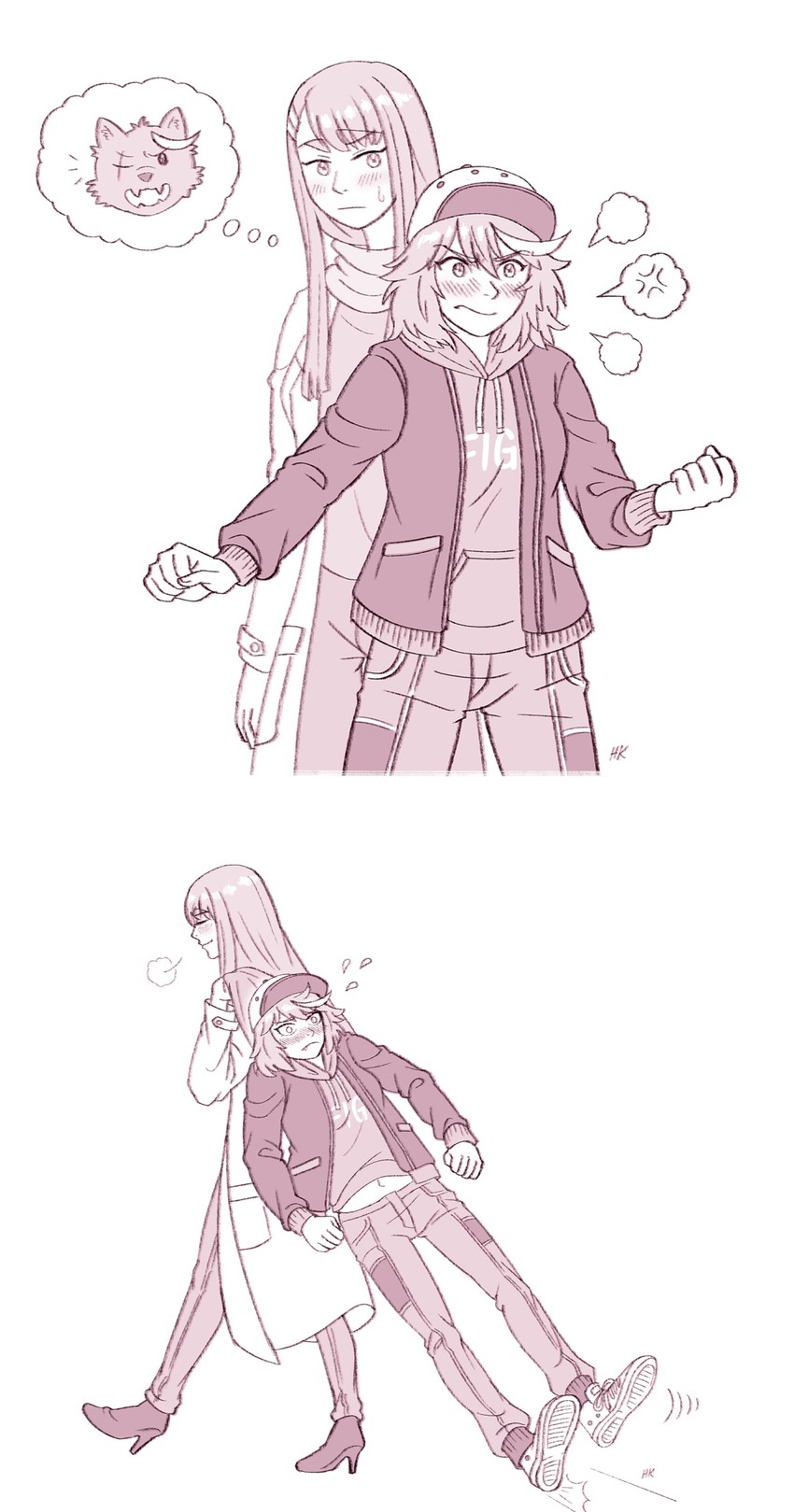 matoi ryuuko and kiryuuin satsuki (kill la kill) drawn by herokick