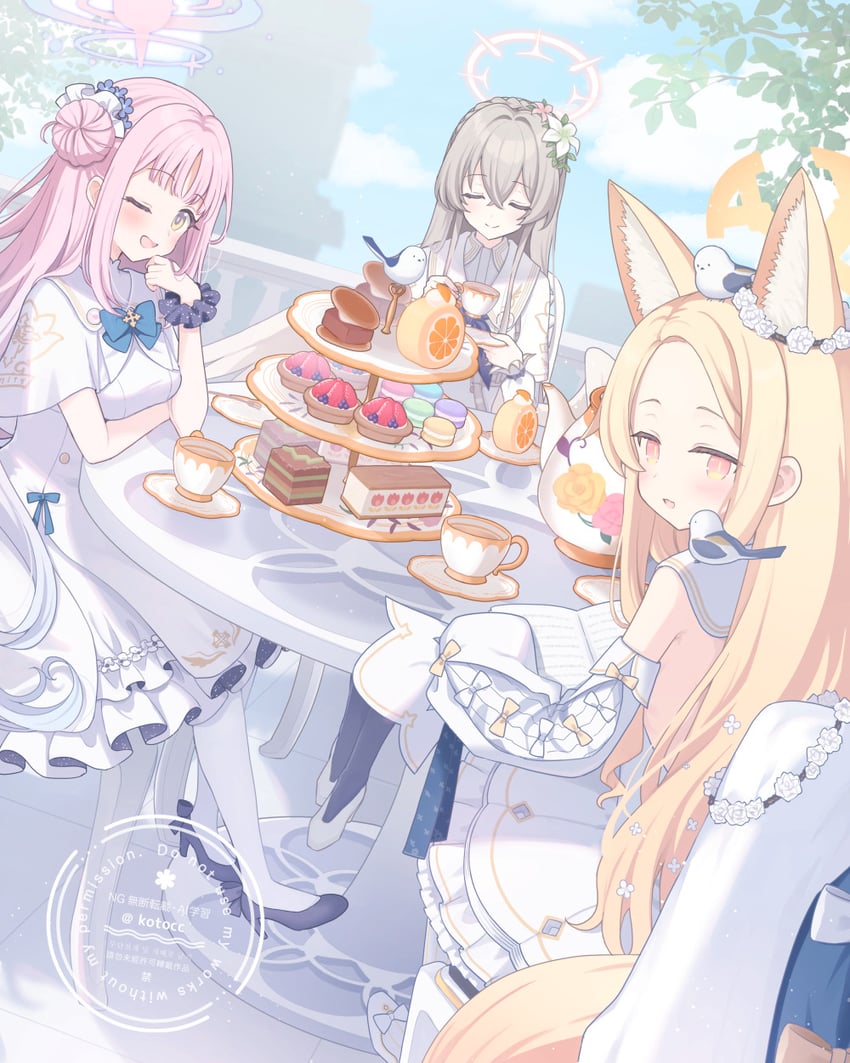 mika, seia, and nagisa (blue archive) drawn by koto_(colorcube)