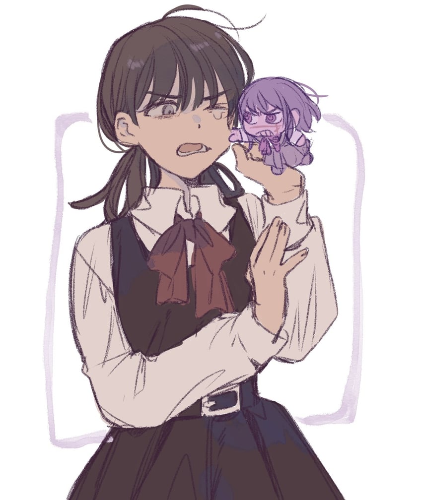 yoru and mitaka asa (chainsaw man) drawn by machi_(uqyjee)