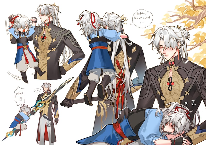 blade, jing yuan, and yingxing (honkai and 1 more) drawn by muoi