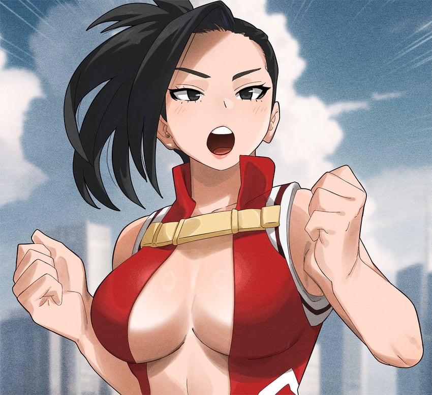 yaoyorozu momo (boku no hero academia) drawn by gaston18