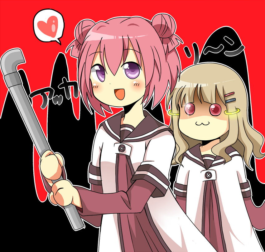 kyubey, akaza akari, oomuro sakurako, and katou emiri (mahou shoujo madoka magica and 1 more) drawn by nyotayohu