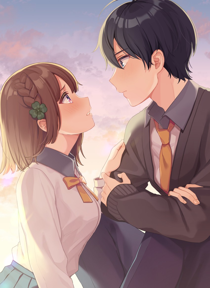 shida kuroha and maru sueharu (osananajimi ga zettai ni makenai lovecome) drawn by shigure_ui
