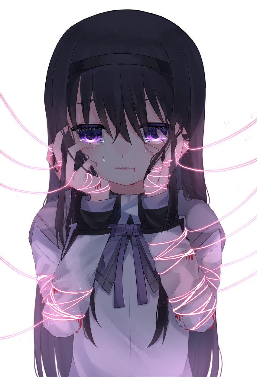 akemi homura (mahou shoujo madoka magica) drawn by rairai_(light)