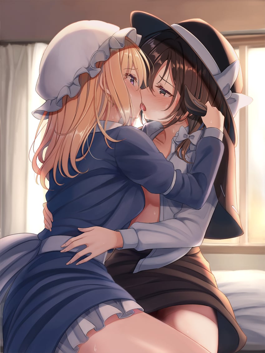 usami renko and maribel hearn (touhou) drawn by fumei_(mugendai)
