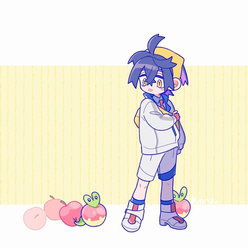 kieran and applin (pokemon and 1 more) drawn by 1202_koge