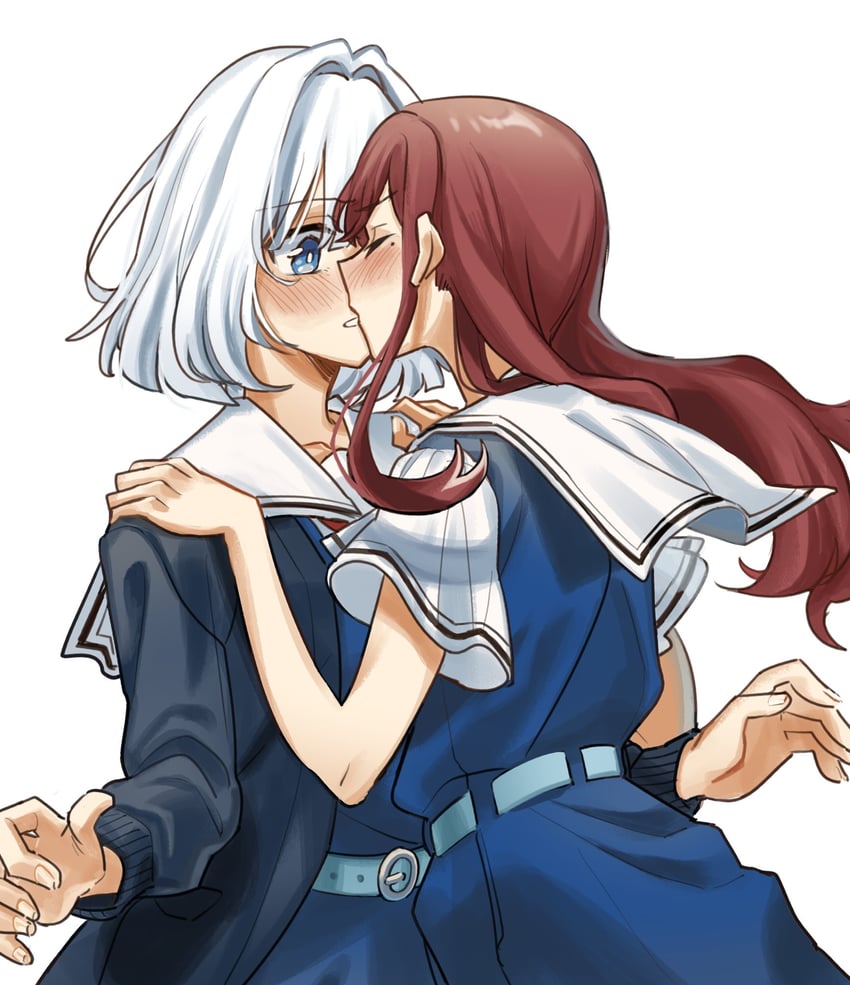 hoshikawa shizuku and asaka kaori (kimi to tsuzuru utakata) drawn by kei_(hasukeii)