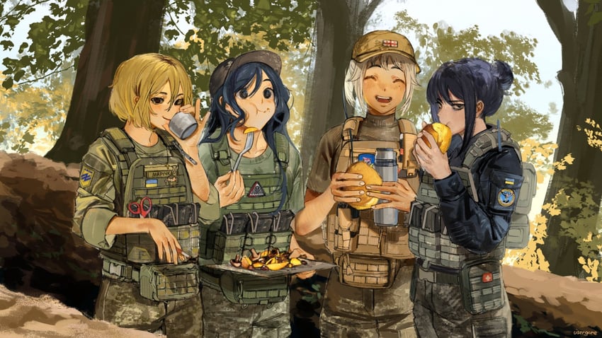 marichka, kraken, eva, and nika (original) drawn by usergore