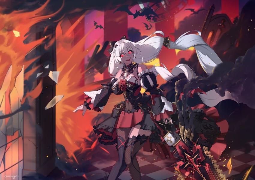 theresa apocalypse (honkai and 1 more) drawn by onshigou