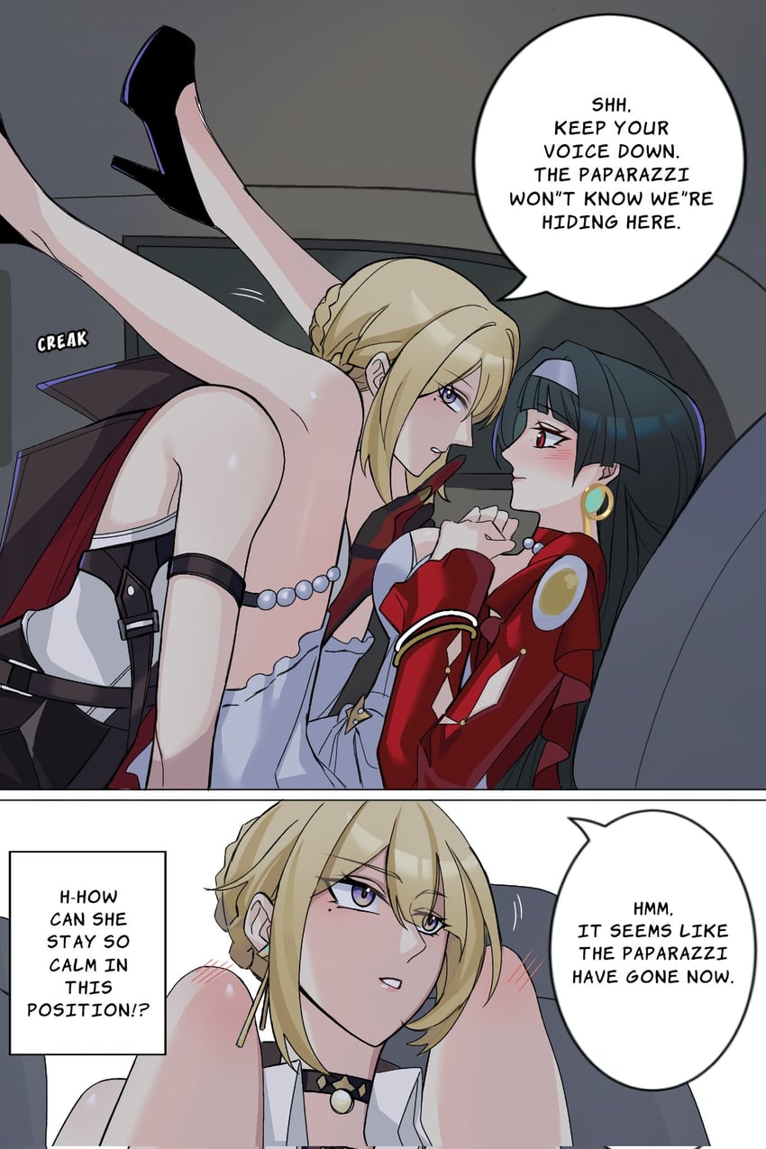 evelyn chevalier and astra yao (zenless zone zero) drawn by l0rd_s