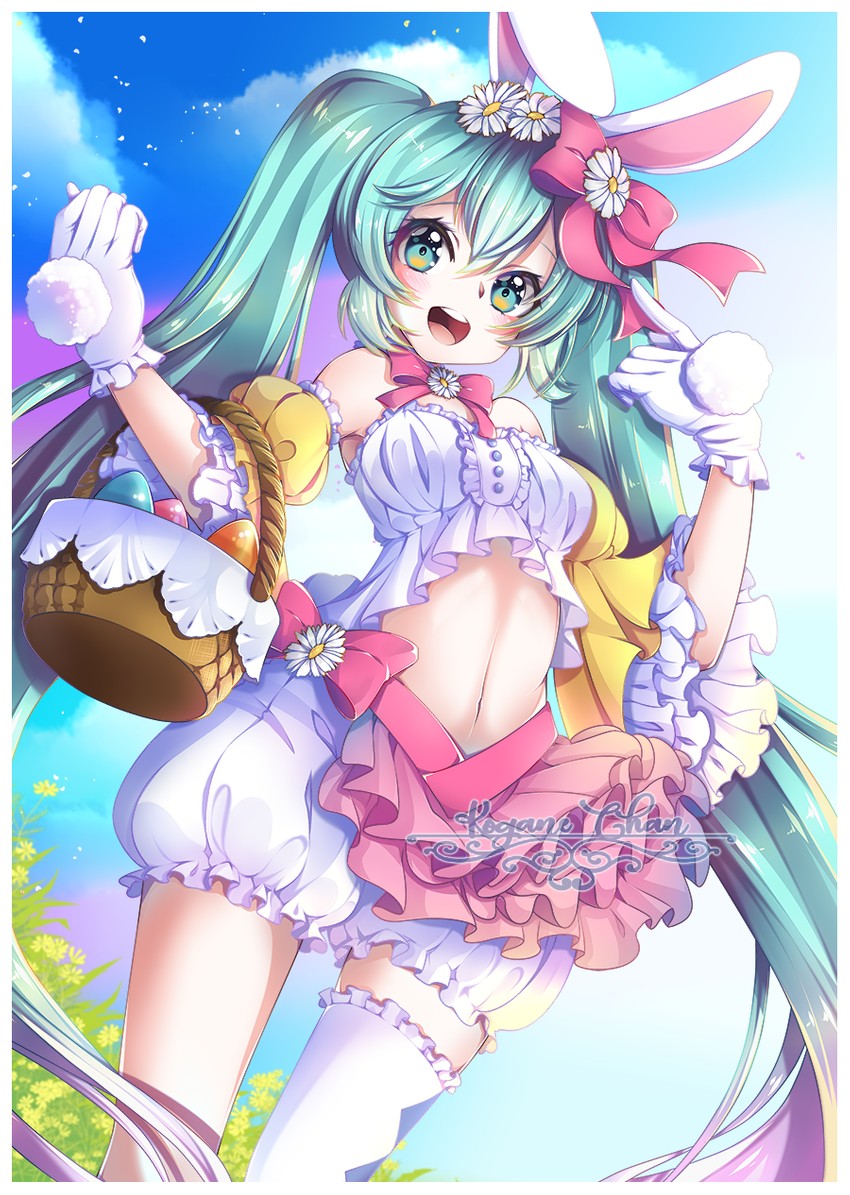 hatsune miku (vocaloid and 1 more) drawn by kogane-chan