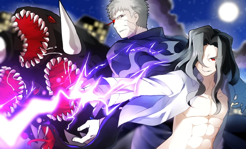 michael roa valdamjong and nrvnqsr chaos (tsukihime and 1 more) drawn by haneten_kagatsu
