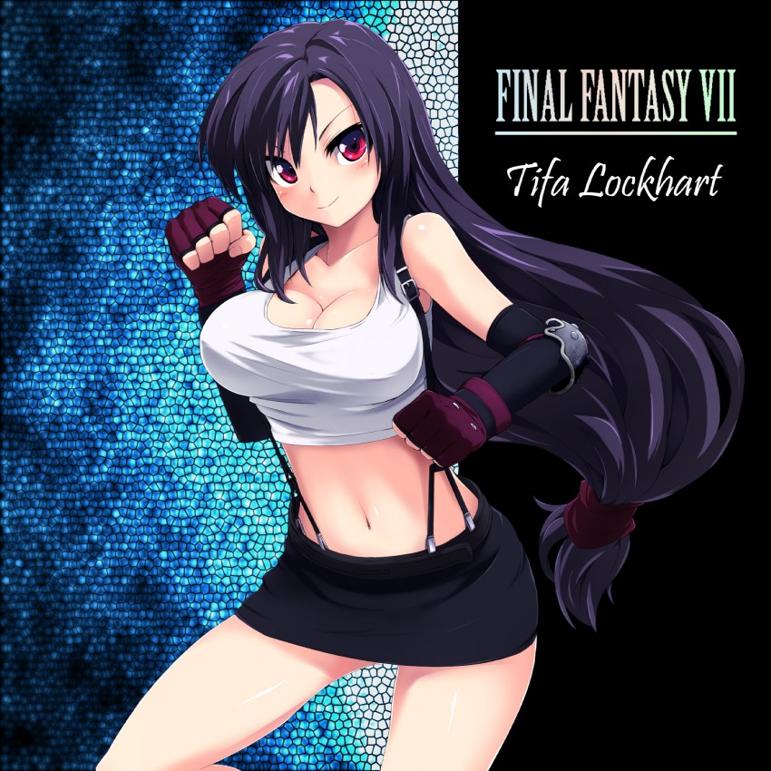 tifa lockhart (final fantasy and 1 more) drawn by grune