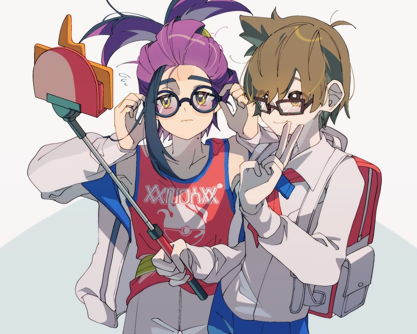 kieran, rotom, rotom phone, and florian (pokemon and 1 more) drawn by 7_4_noumiso