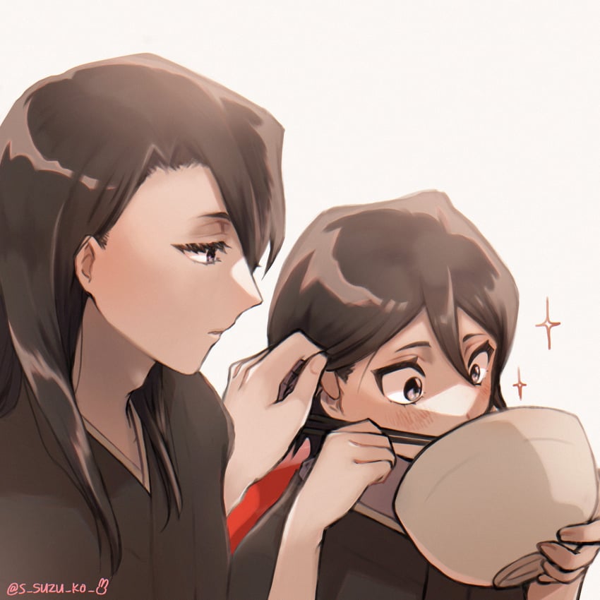 kuchiki rukia and kuchiki byakuya (bleach) drawn by s_suzu_ko