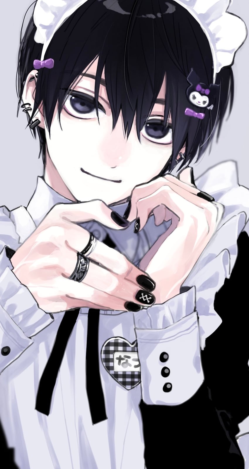 kuromi and natsuhiko (sanrio and 2 more) drawn by yamada_(onigori105)