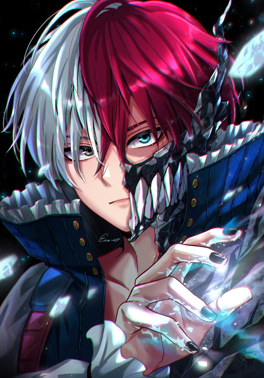 todoroki shoto (boku no hero academia) drawn by esora-arts