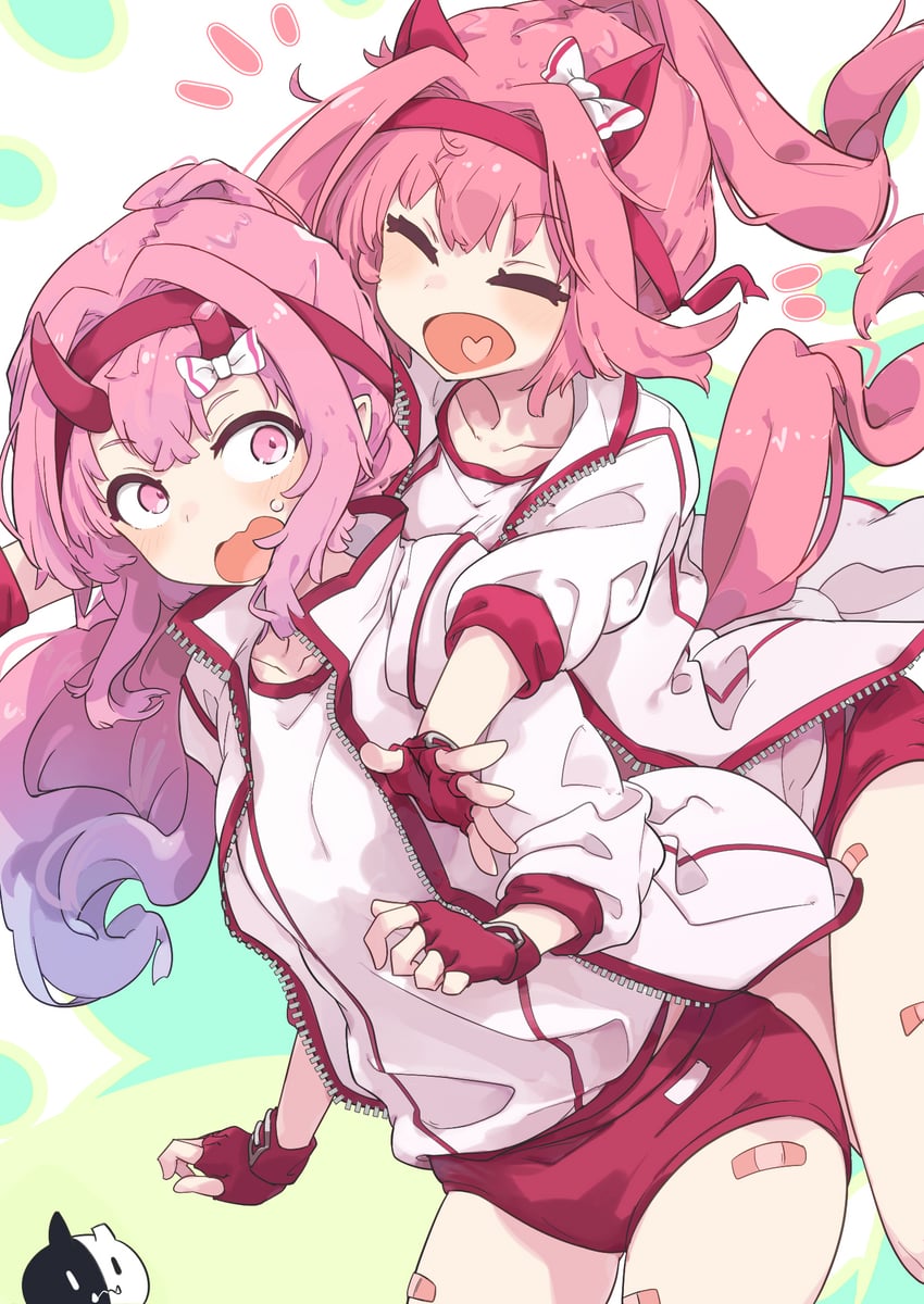 haru urara and kanehira ame (umamusume and 1 more) drawn by totomono