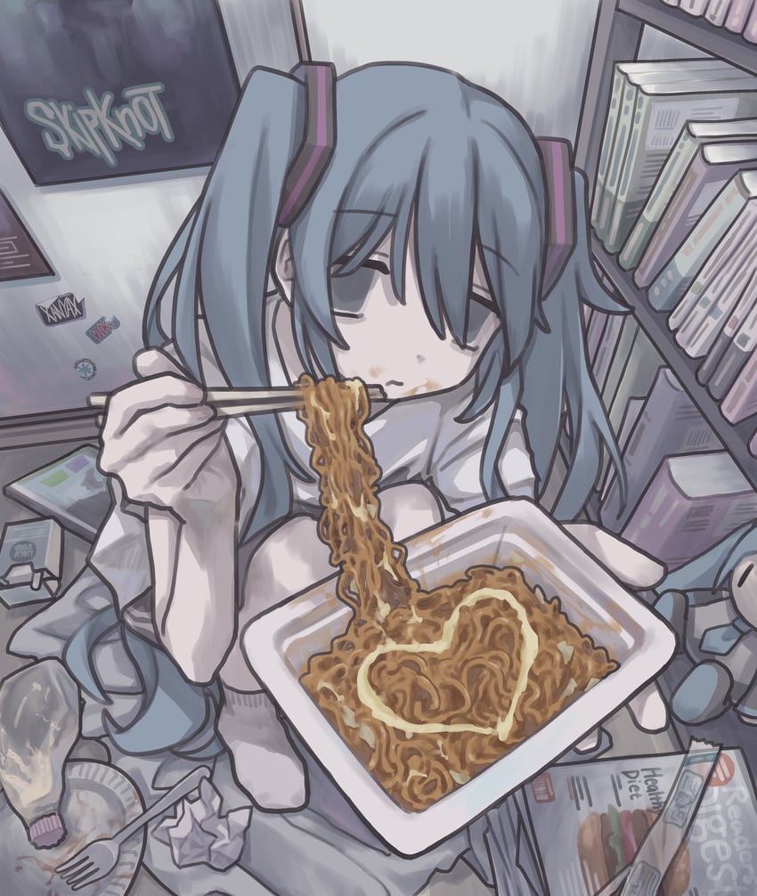 hatsune miku (vocaloid and 1 more) drawn by gudon_udon