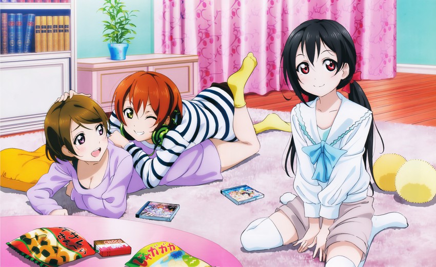 yazawa nico, hoshizora rin, and koizumi hanayo (love live! and 1 more) drawn by murota_yuuhei