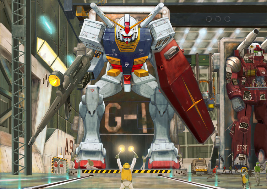 rx-78-2 gundam, guncannon, and guntank (gundam and 1 more) drawn by i.t.o_daynamics