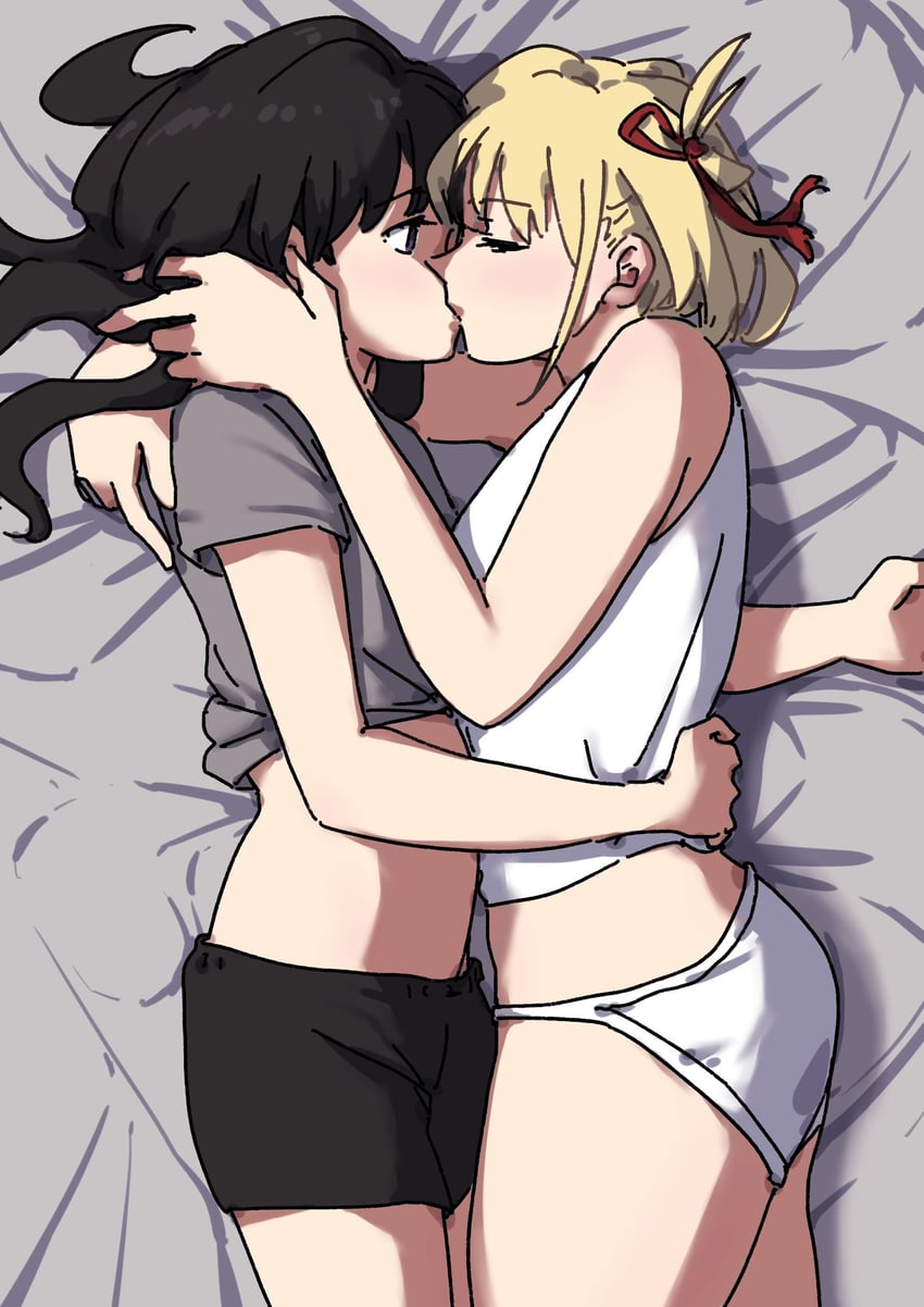 nishikigi chisato and inoue takina (lycoris recoil) drawn by daimyo0208