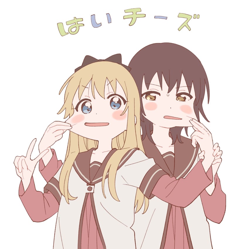 toshinou kyouko and funami yui (yuruyuri) drawn by namori