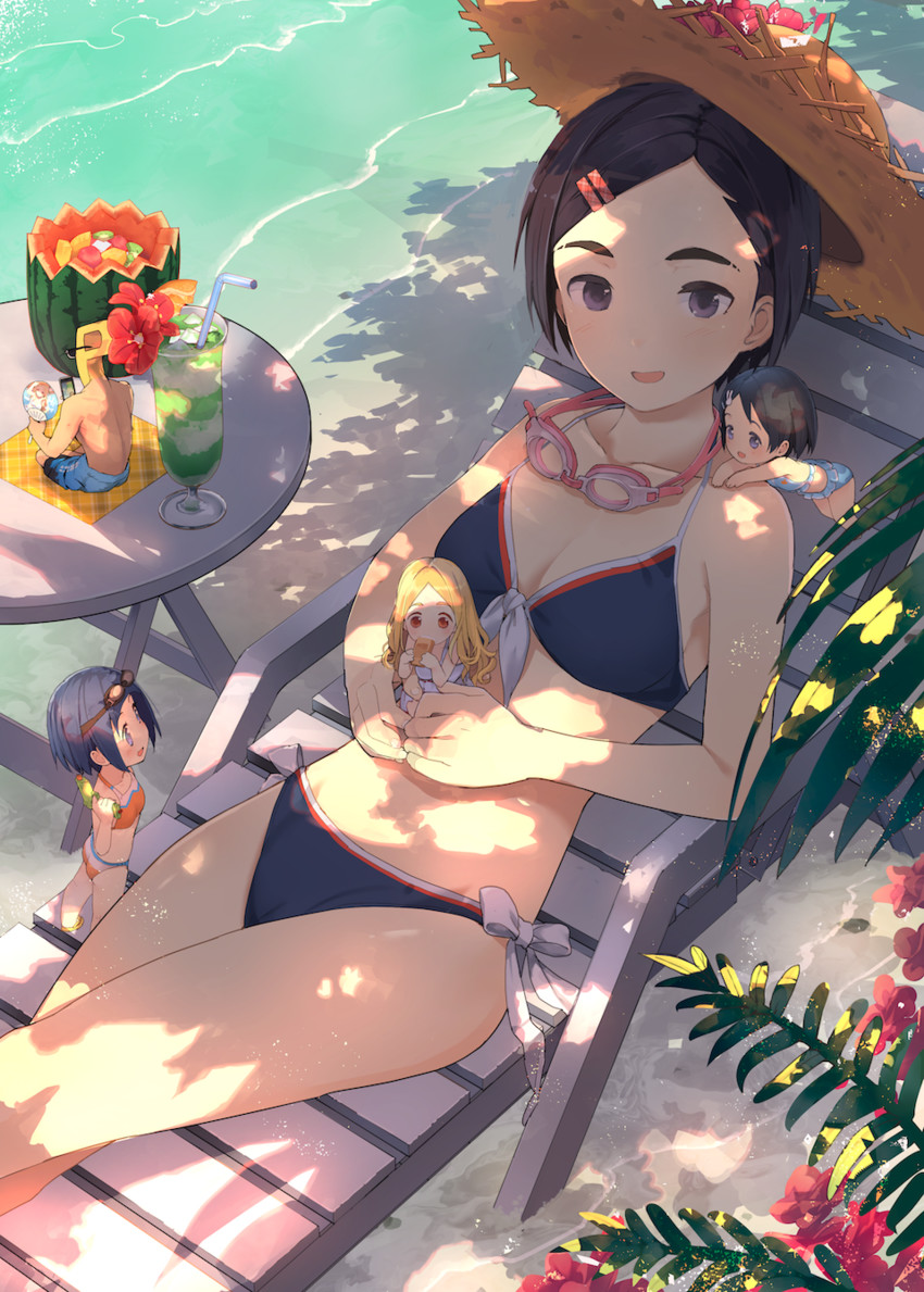 producer, p-head producer, sasaki chie, mochizuki hijiri, matsuo chizuru, and 1 more (idolmaster and 1 more) drawn by teiryoku_lolita