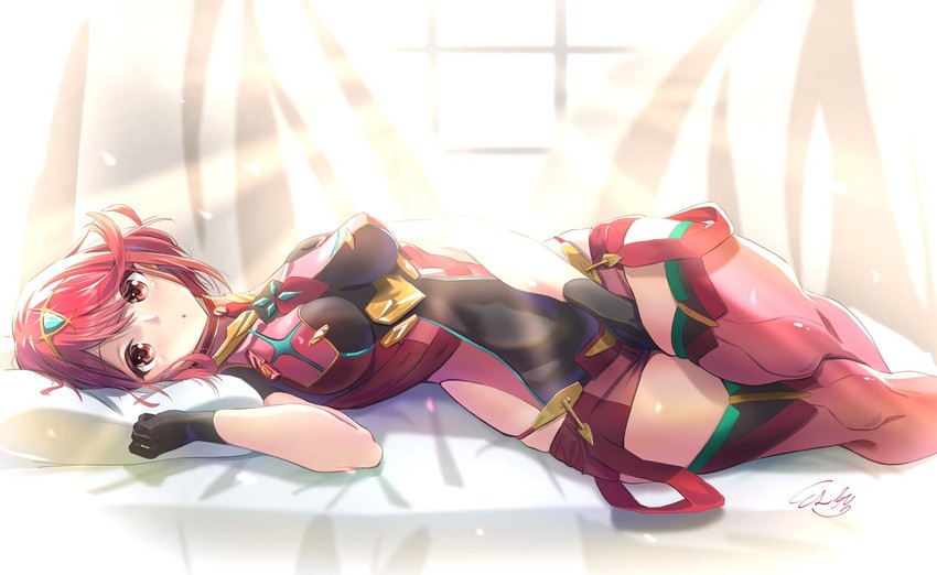 pyra (xenoblade chronicles and 1 more) drawn by l-phy