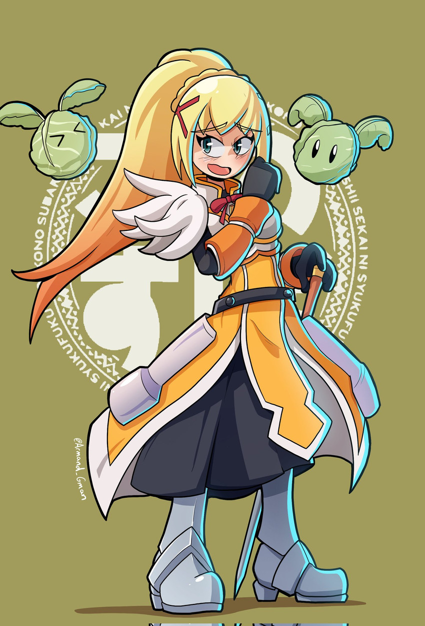 darkness and cabbage (kono subarashii sekai ni shukufuku wo!) drawn by pringus_mcdingus