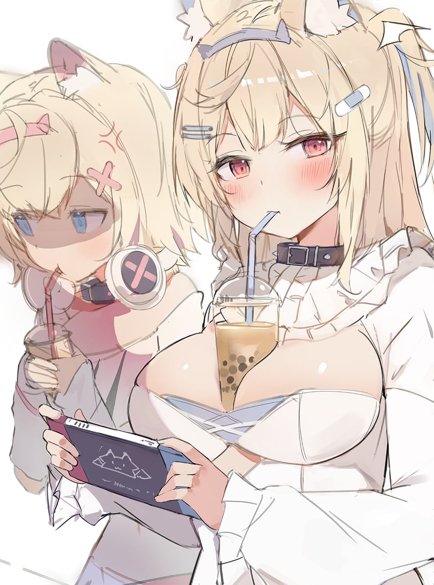 fuwawa abyssgard and mococo abyssgard (hololive and 1 more) drawn by orobou