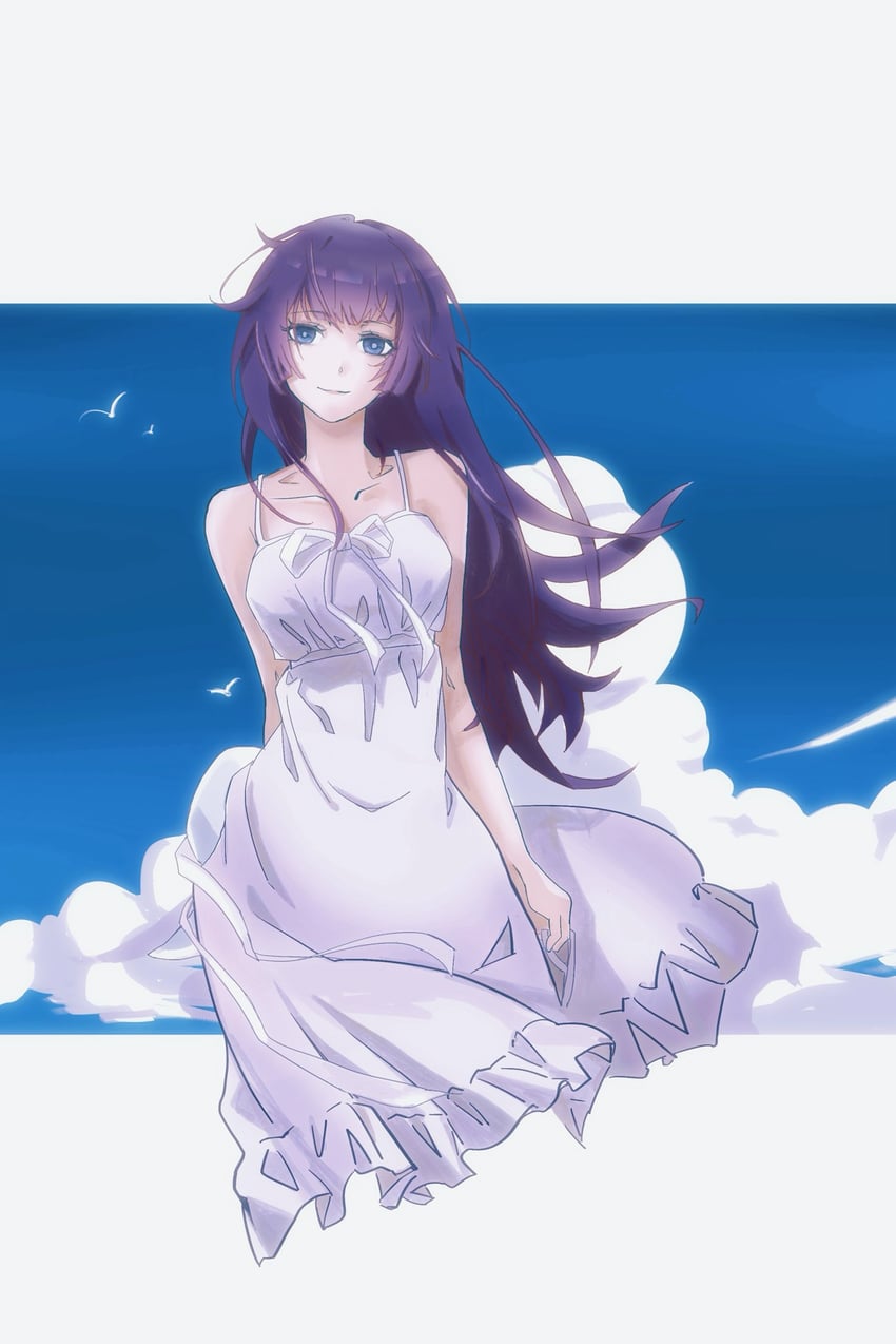 senjougahara hitagi (monogatari) drawn by alison_june