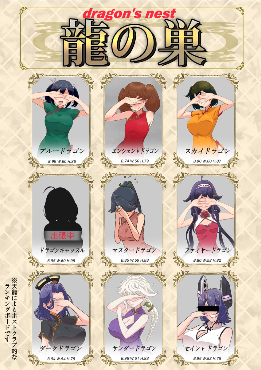 tenryuu, ryuujou, houshou, tatsuta, hiryuu, and 6 more (kantai collection) drawn by tsun'ichi_(tsun1)