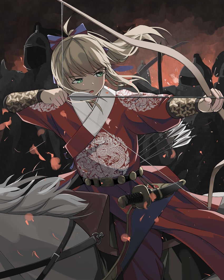 artoria pendragon and saber (fate and 1 more) drawn by zhengz
