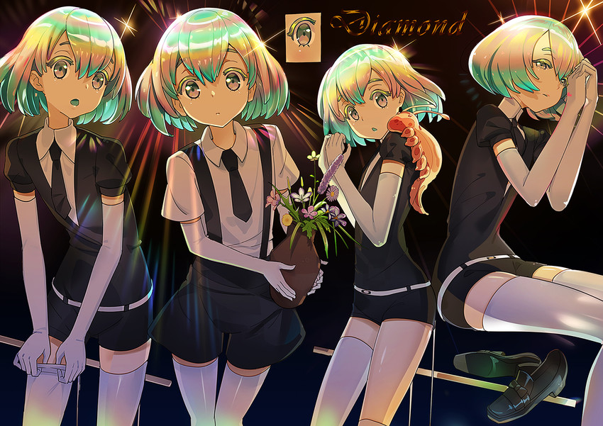 diamond and ventricosus (houseki no kuni) drawn by dan_evan