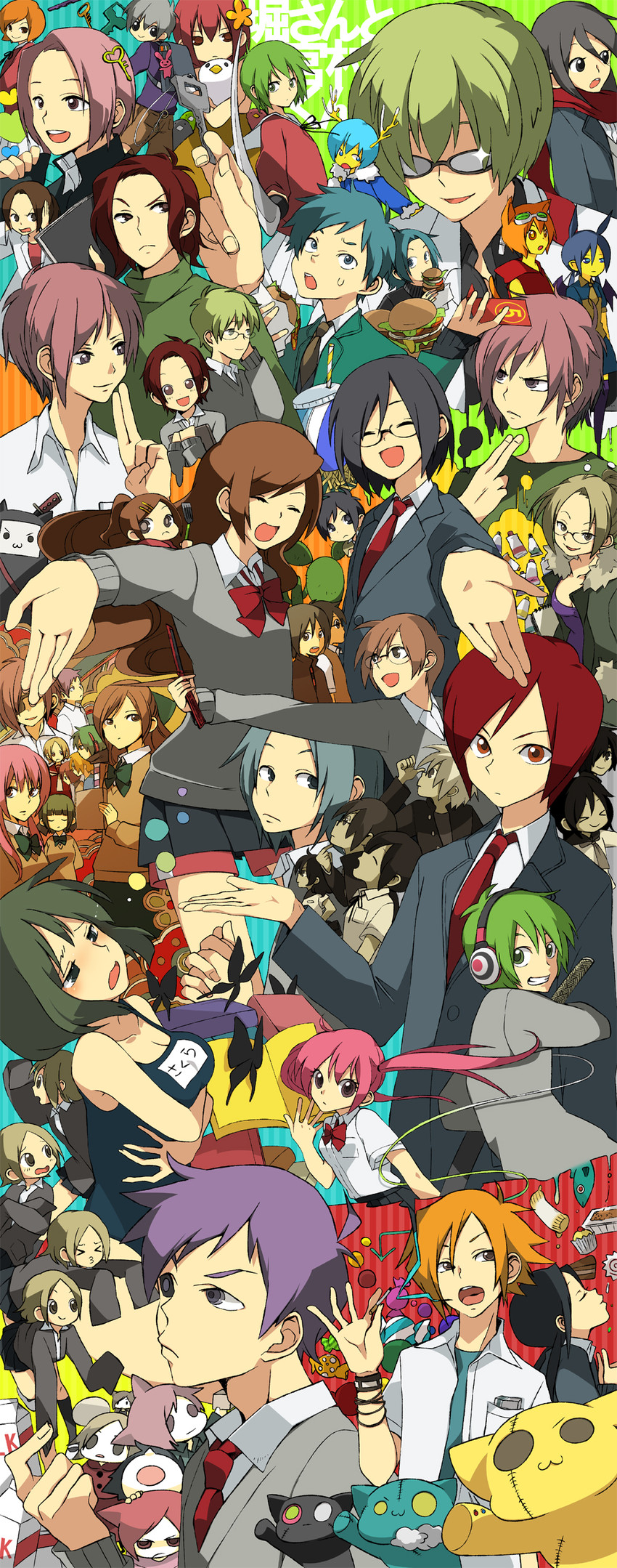 miyamura izumi, hori kyouko, yoshikawa yuki, sengoku kakeru, ayasaki remi, and 24 more (hori-san to miyamura-kun) drawn by hero_(dka)