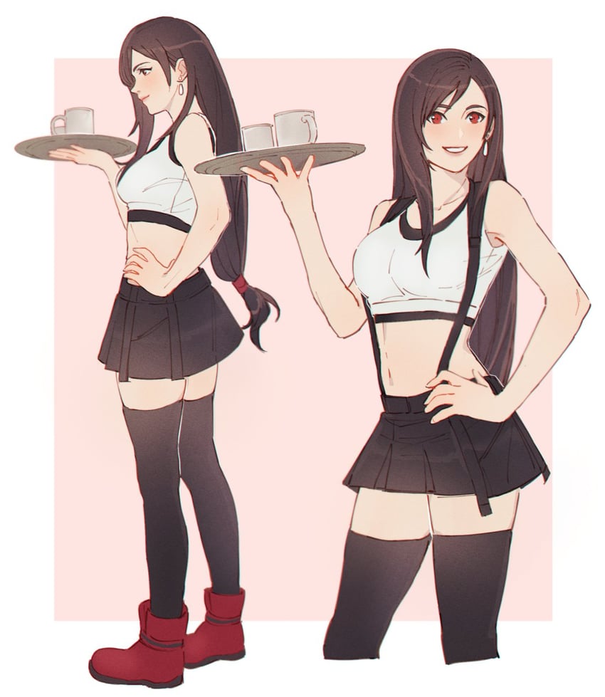 tifa lockhart (final fantasy and 2 more) drawn by pudelmudel