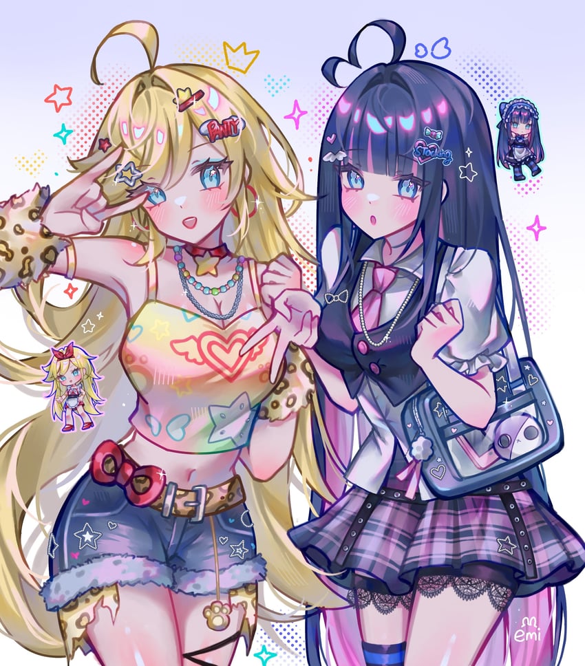 stocking and panty (panty & stocking with garterbelt) drawn by emiroll_art