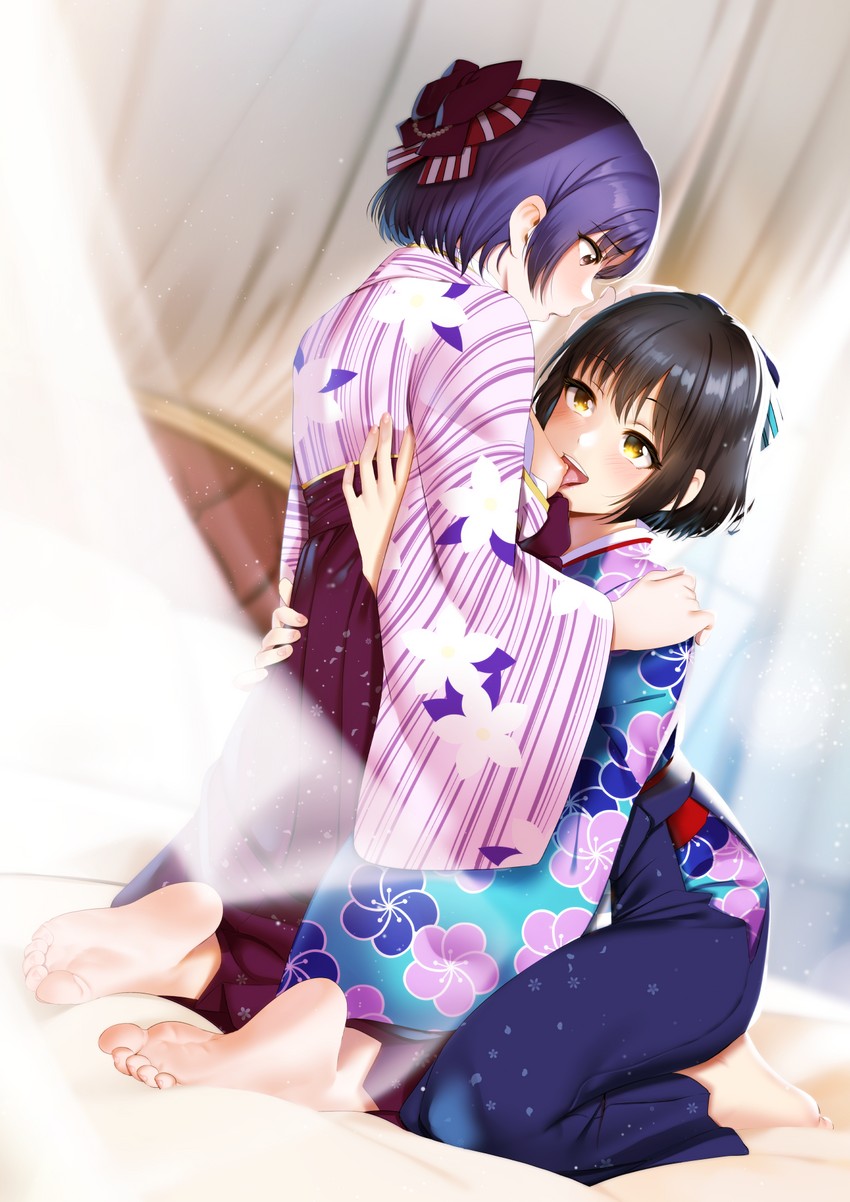 takafuji kako and shiragiku hotaru (idolmaster and 1 more) drawn by casino_(casinoep)