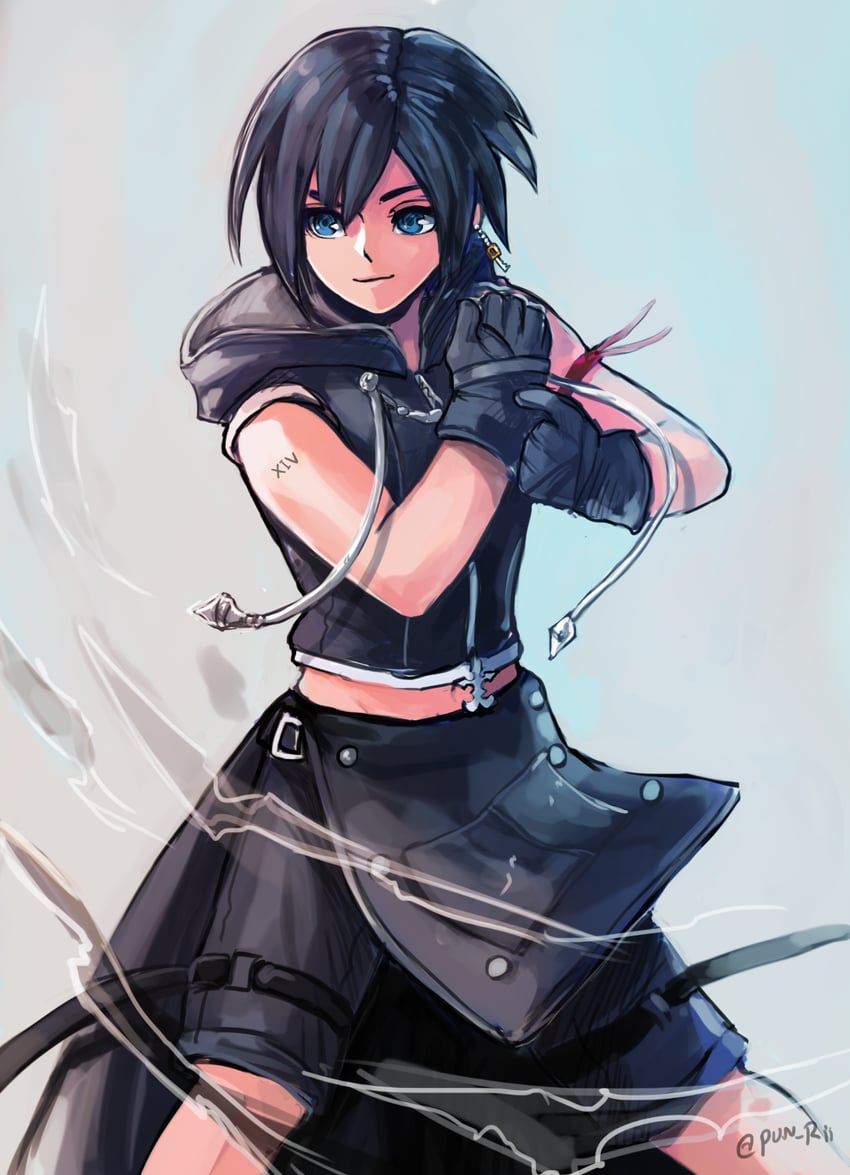 tifa lockhart and xion (final fantasy and 4 more) drawn by pun-rii