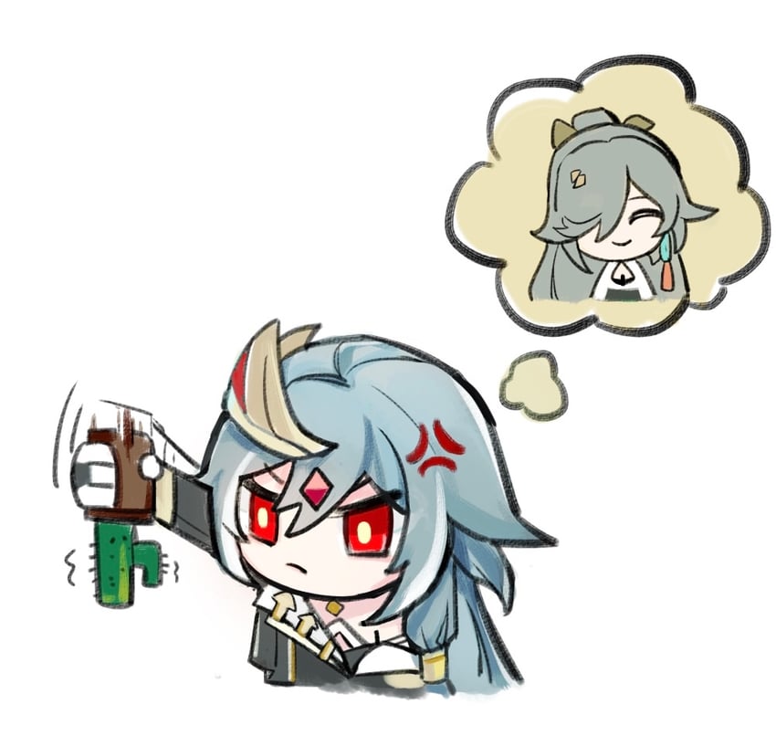 fu hua and herrscher of sentience (honkai and 1 more) drawn by qingqingxiaoo