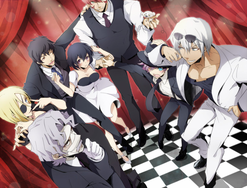 klaus von reinhertz, leonardo watch, zap renfro, steven a. starphase, chain sumeragi, and 3 more (kekkai sensen) drawn by yukihime_(mofumofu2225)