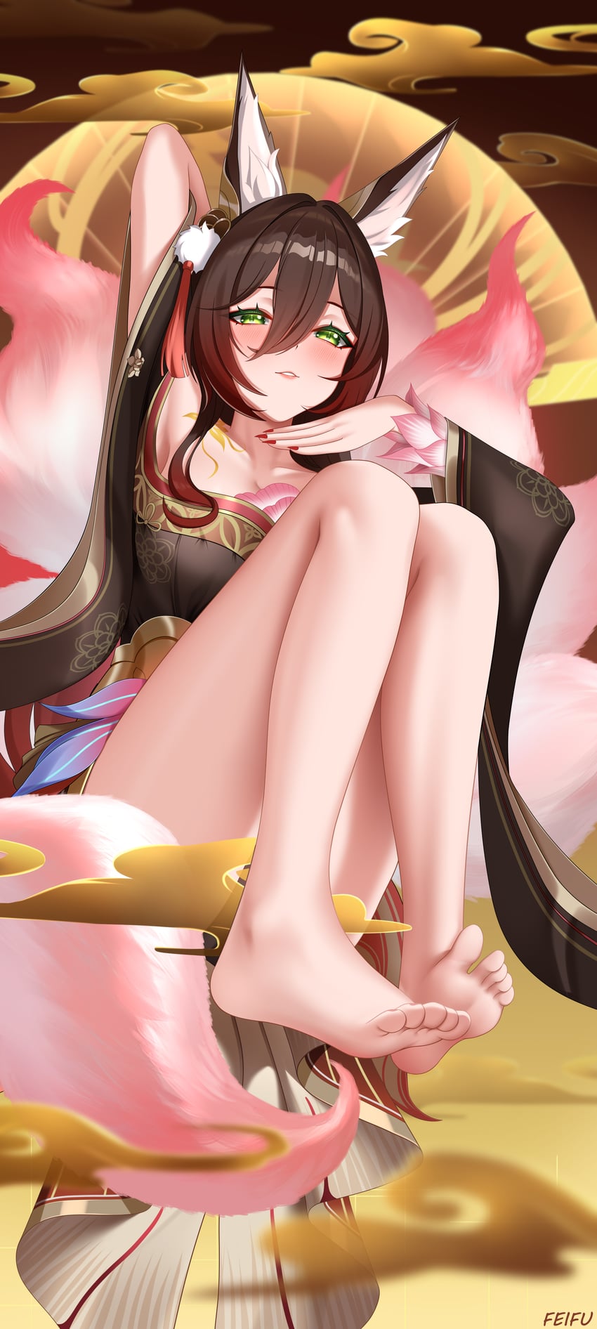 tingyun and fugue (honkai and 1 more) drawn by feifu